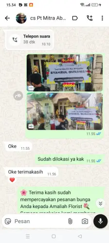 Testimonial Papan Bunga kaduagung barat