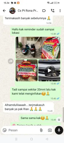 Testimonial Papan Bunga kaduagung barat